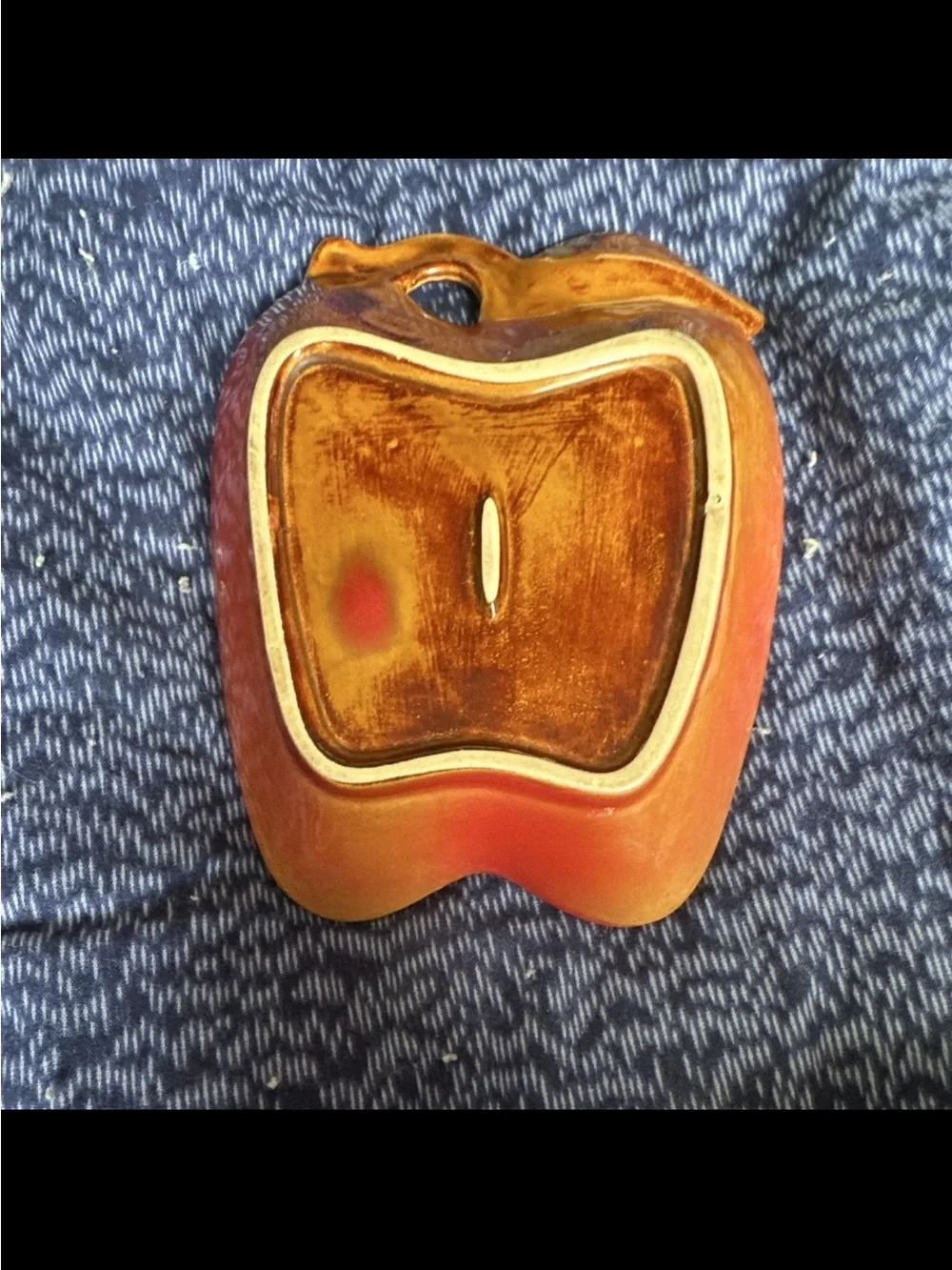 Decorative Red Apple Ceramic Serving Dish